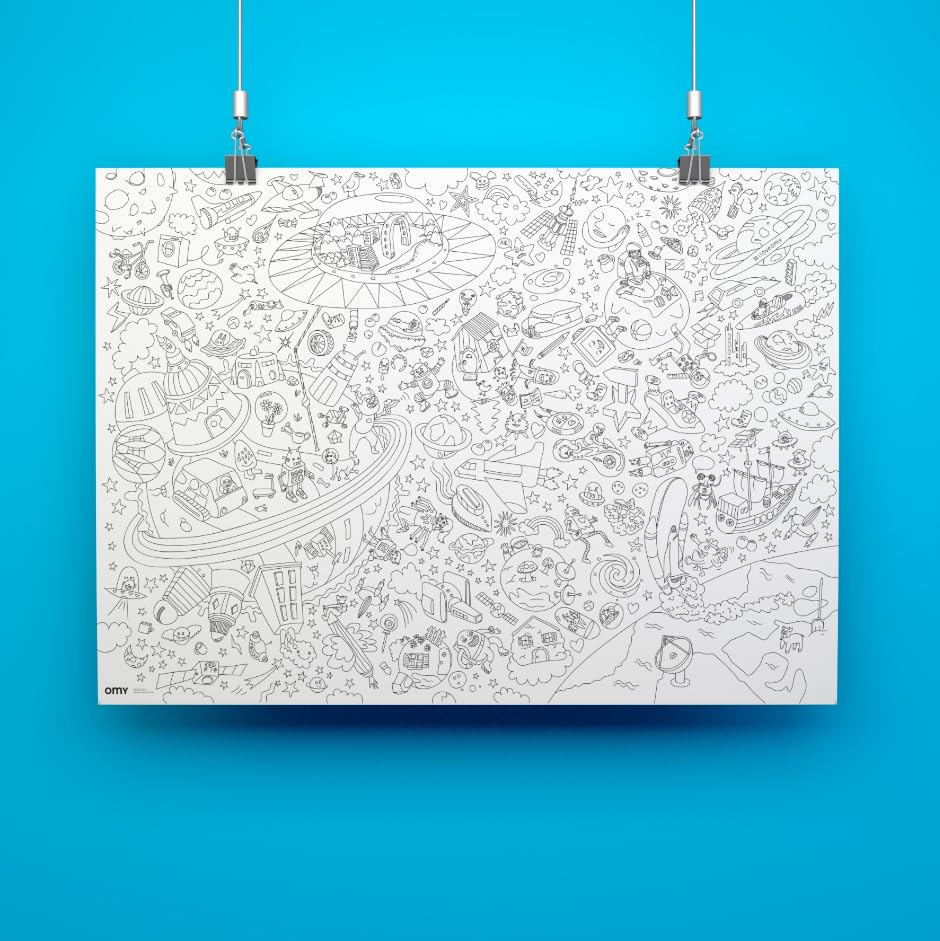 Jeu créatif Omy Poster Géant à colorier Cosmos 100 x 70 cm pas cher Jeu créatif Omy Poster Géant à colorier Cosmos 100 x 70 cm pas cher