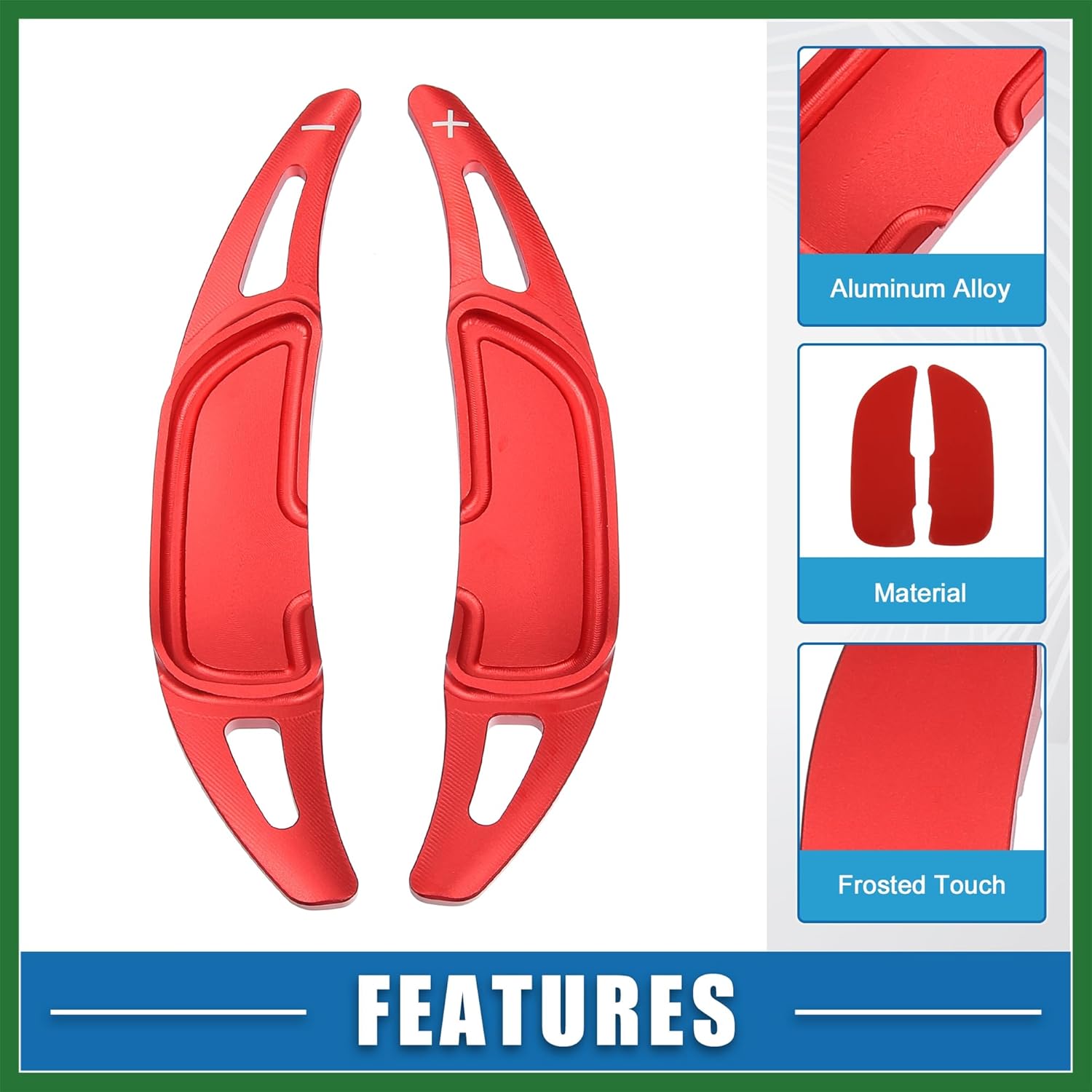 Motoforti Steering Wheel Shift Paddle Cover Shifter Extension for Mercedes-Benz C43 AMG 2017-2021 Aluminum Alloy Red (Set of 2) Long-lasting