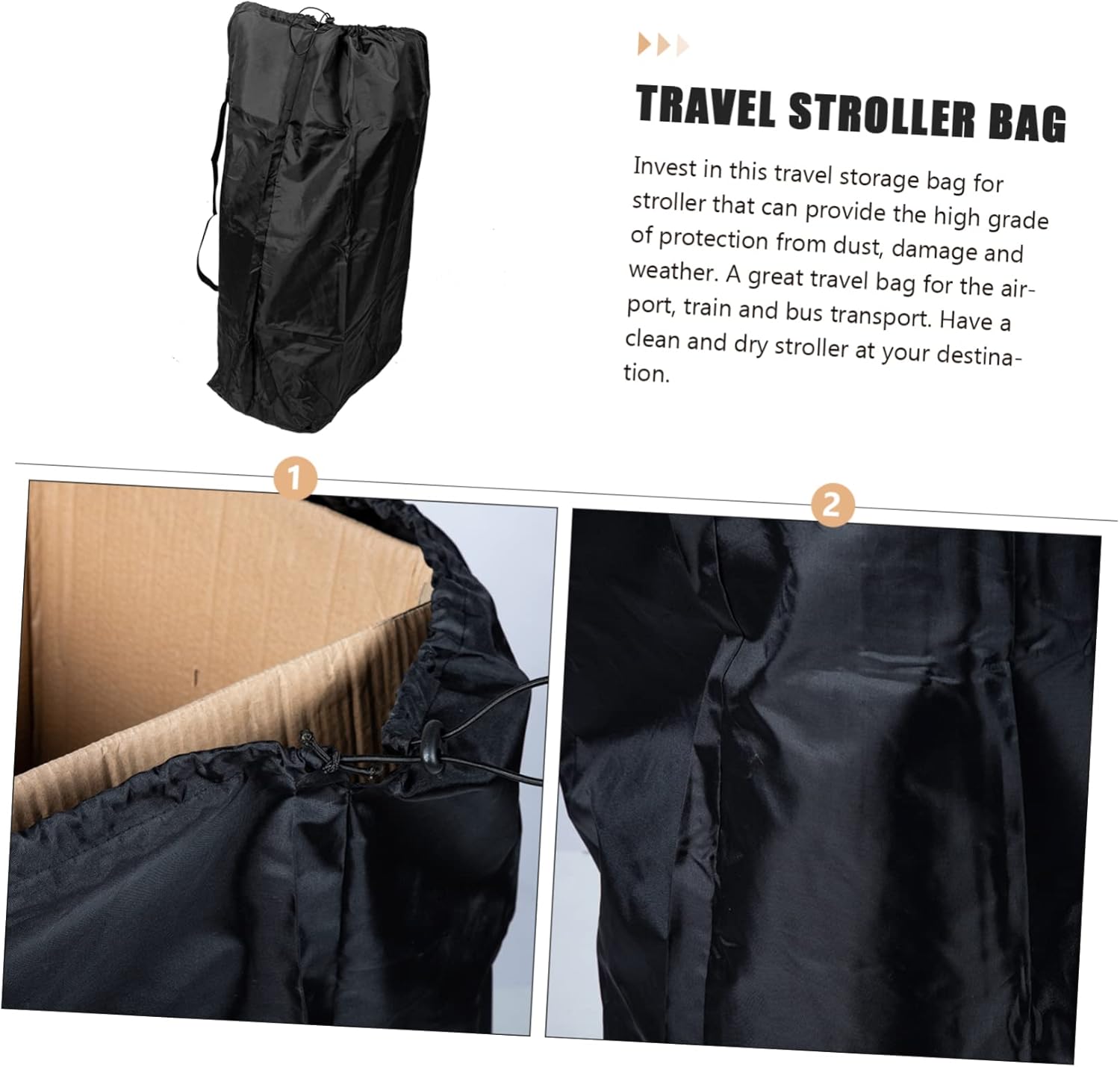 Stroller Travel Bag with Shoulder Straps for Airplane and Train Durable Gate Check Storage for Stroller Easy Clean and Convenient Access image 7 of 9 B0DXLF5FHB