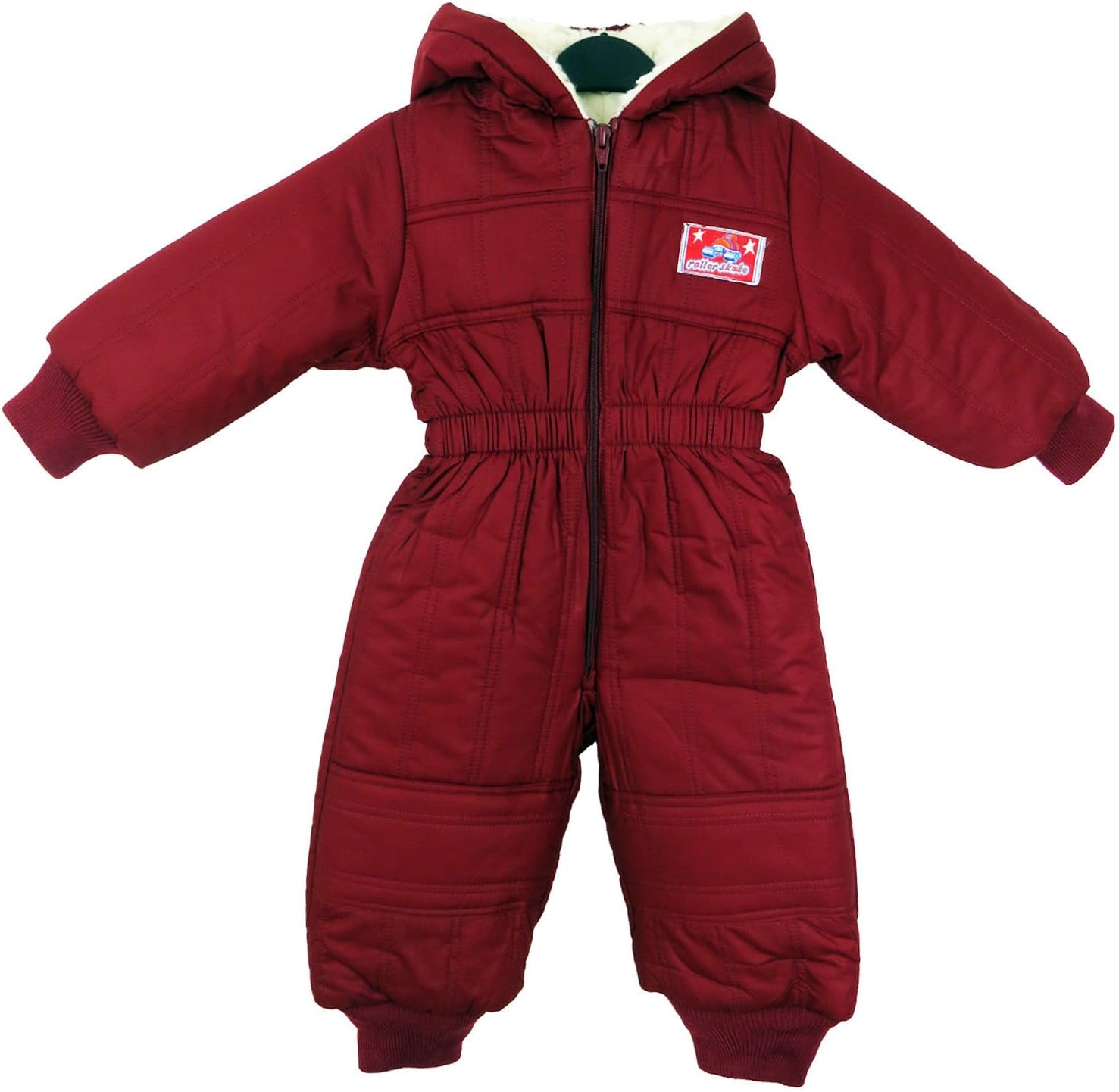 Kids Padded All-in-One Waterproof Suit Snowsuit Childs Childrens Boys Girls Size 18-24Months Maroon