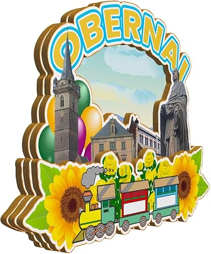 Miniatura 2 de Obernai Grand Est France - Imán de madera para nevera, monumentos en 3D, recuerdos coleccionables, decoración hecha a mano, 2960