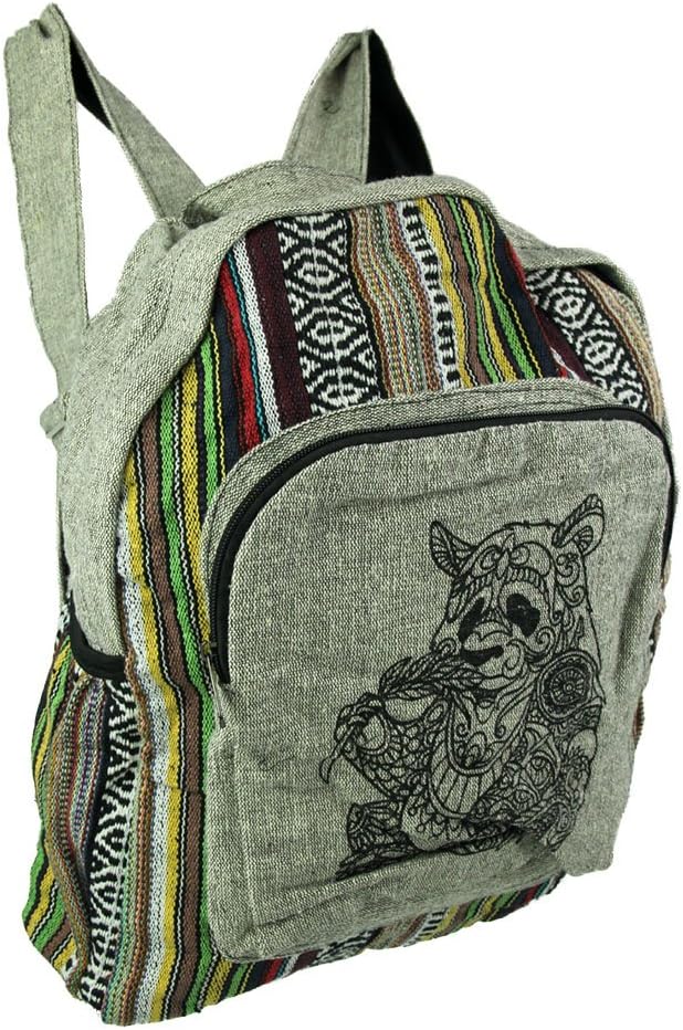 Kathmandu ImportsTribal Panda Boho Stripe Cotton Backpack
