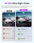 Vantrue S1 Pro Max AI Dash Cam, 4K Dash Camera with Parking Mode, Voice/APP Control, 5GHz WiFi, STARVIS 2, HDR, PlatePix, Night Vision, GPS, Dashcam Support 1TB