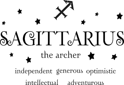 Sagitario El Arquero Horóscopo Zodiaco Vinilo Arte de Pared Calcomanía Decoración del Hogar Refranes