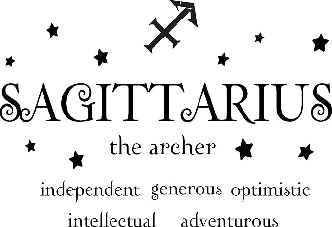 Sagittarius The Archer Horoscope Zodiac Vinyl Wall Art Decal Home Decor Sayings