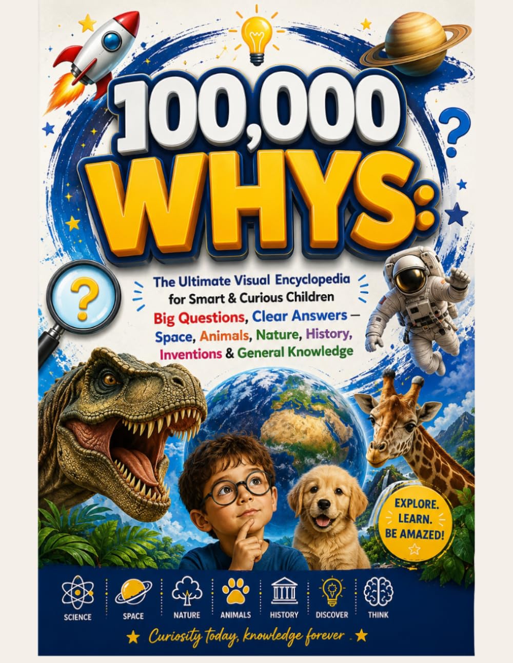 100,000 WHYS: 100000 Whys Encyclopedia for Kids, a Fun Facts for Curious Children, featuring Big Questions, Brilliant Answers, Mind-Blowing, Science, Space, Nature, and Animals