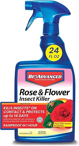Miniatura 7 de BioAdvanced 2 en 1 Systemic Rose and Flower Care II, gránulos, 5 libras con insecticida BioAdvanced Rose and Flower, listo para usar, 24 onzas
