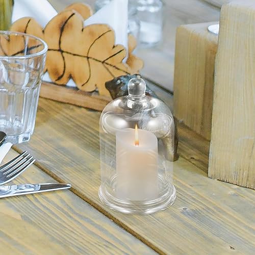 Miniatura 4 de Candelabro decorativo de cristal para huracanes Portavelas transparentes para velas de pilar Portavelas boho para centro de mesa Placa de vela para