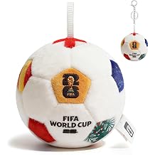 MESUCA FIFA World Cup 2026 Soccer Ball Plush, 4.72" Mini Soccer Ball for Decor, Bag Charms, Soccer Gifts, World Cup 2026 Merchandise Fan Accessory