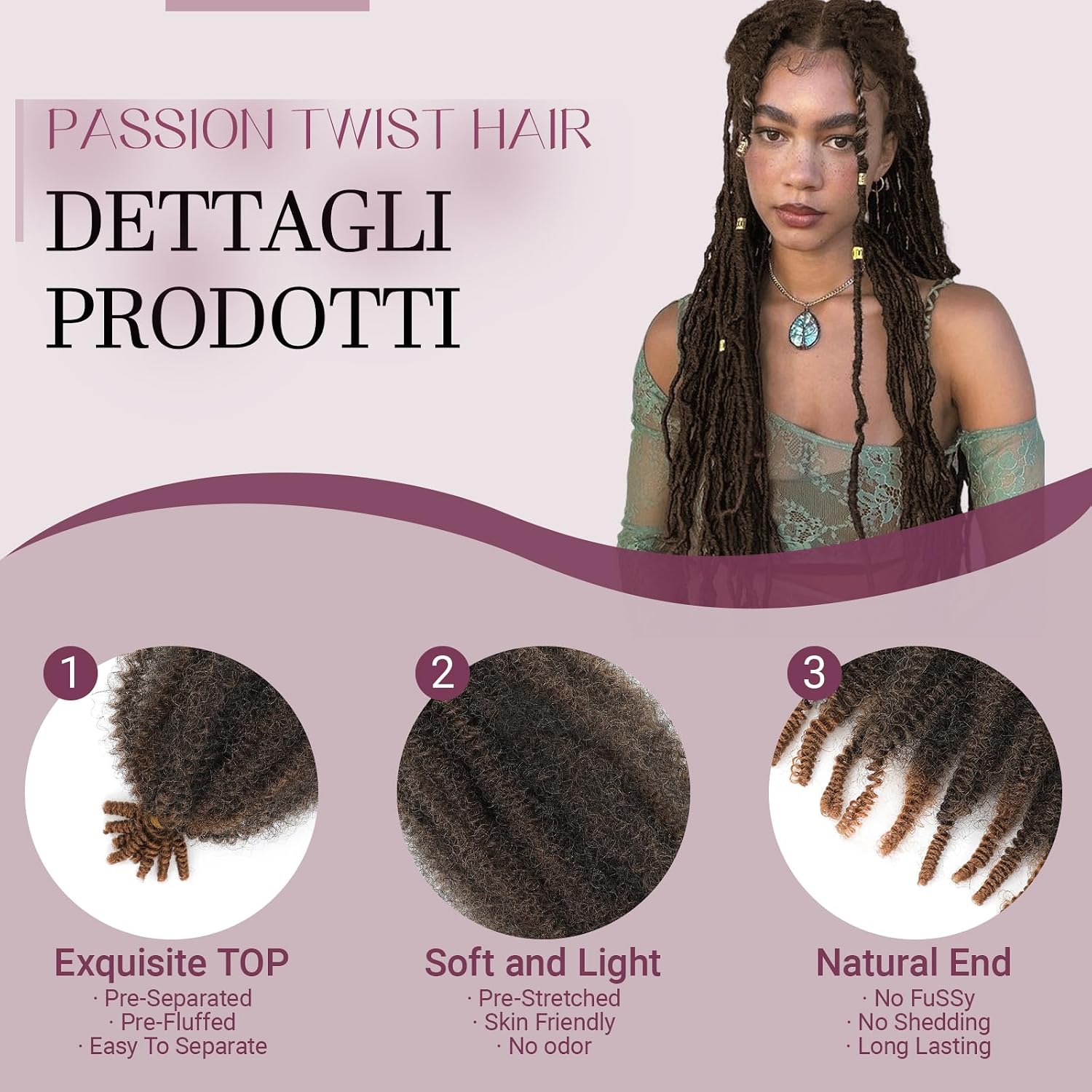 Marley Twist Braiding Hair 18 Inch 6 Packs Spring Twist Hair For Women | Pre Separated Afro Twist Hair Marley Hair Cuban Kinky Hair Soft Locs Curly Twist Braiding Hair Twist Extensions (T/30#)