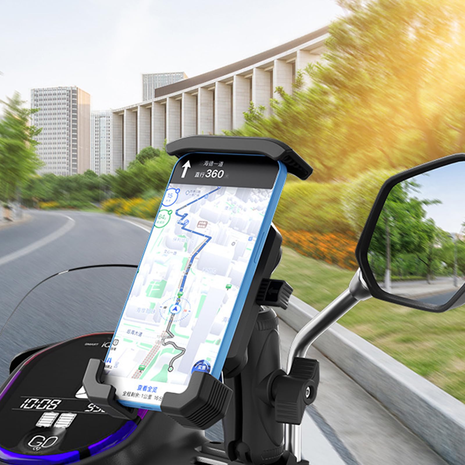 Telefono Moto Con Riduzione Delle Vibrazioni Per Vari Modelli Vista A 360 Gradi Navigazione Sicura Intrattenimento Moto Phone Mount