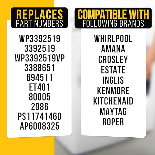 Miniatura 7 de PartsBroz WP3392519 3392519 Fusible térmico para secadora G4AP0500 TF091C Fusible térmico para secadora Whirlpool, Fusible térmico para secadora