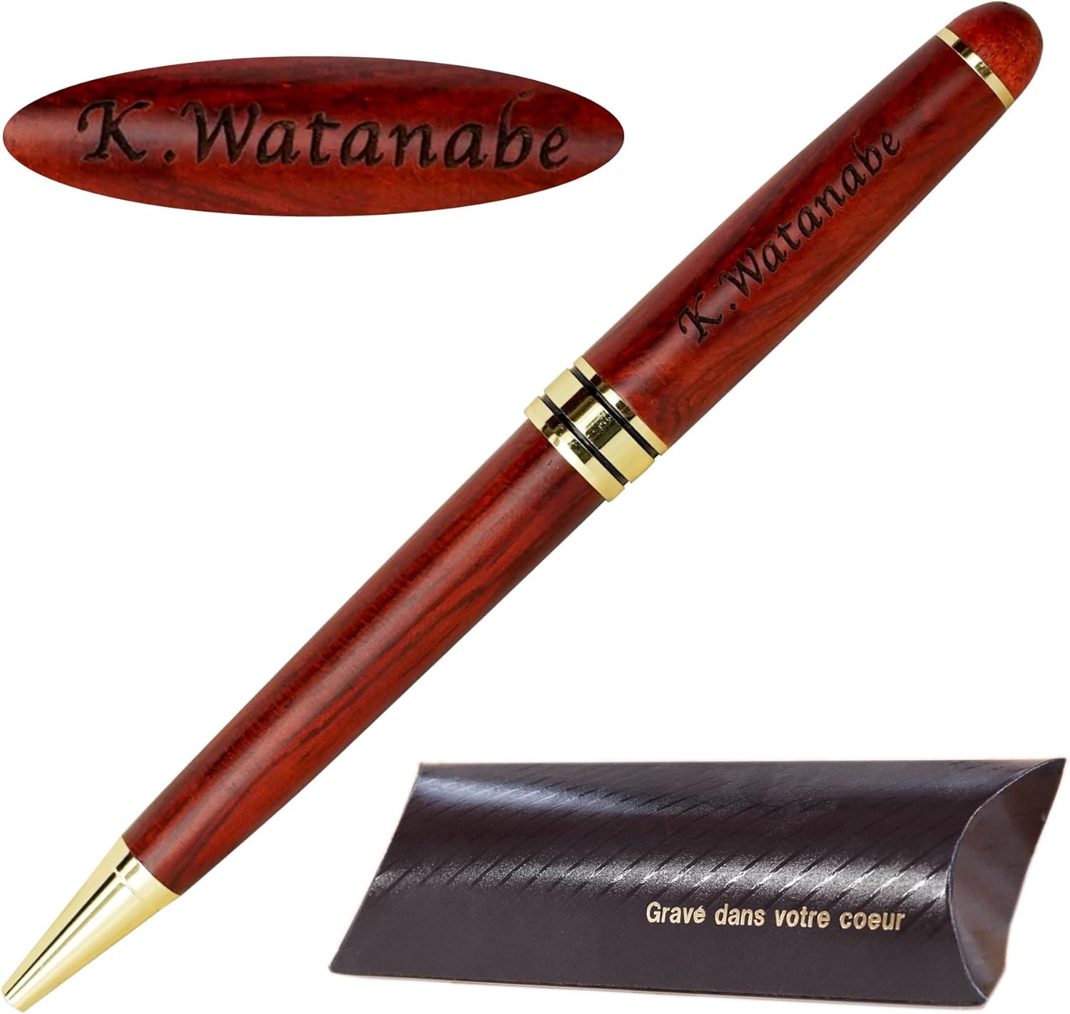 きざむ 名入れ 木製 ボールペン ローズウッド ギフト 贈り物 還暦祝い プレゼント