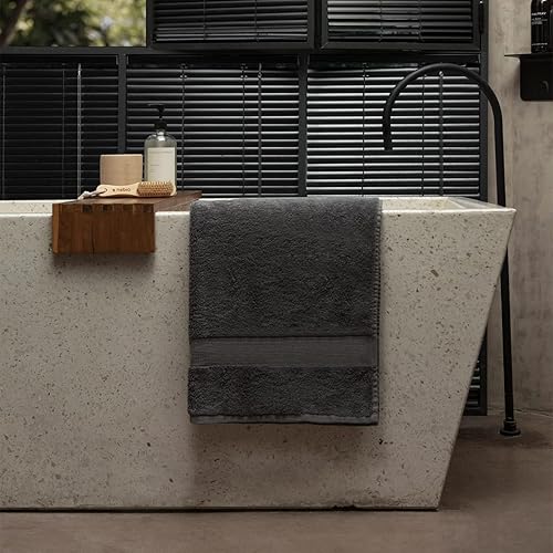 Miniatura 3 de Nebia Toalla de baño de lujo para duchas y bañeras, hecha de materiales reciclados, suave y absorbente, lavable a máquina, secado rápido, 30 x 60