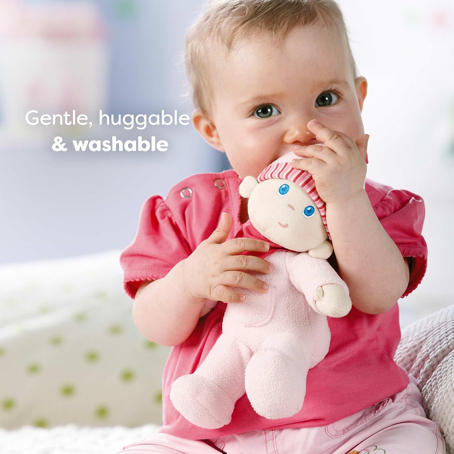HABA Doll Snug Up Luisa 8" My First Baby Doll, Machine Washable & Safe for Birth & Up, Newborn Toys image 3