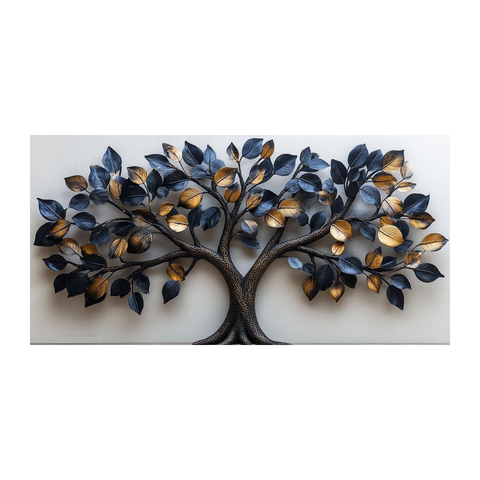 TODOAA Cuadros Decoracion Salon Modernos Árbol abstracto negro Naturaleza Cuadro,Dormitorios Comedor Oficina Pasillo Cocina Y Baño Decoracion（Dorado-80x160cm Sin marco
