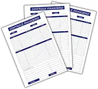 Bloco de notas controle financeiro destacável 50 folhas A5
