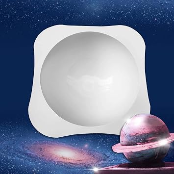 White Large Silicone Cake Mold DIY Planet Mouse Cake Baking Ball Tool Sphere Bath Cake Pan Tin Baking Mold Pastry Mould Half Ball Shape Heat-Resistant Spherical Cake Mould for Kitchen Home
