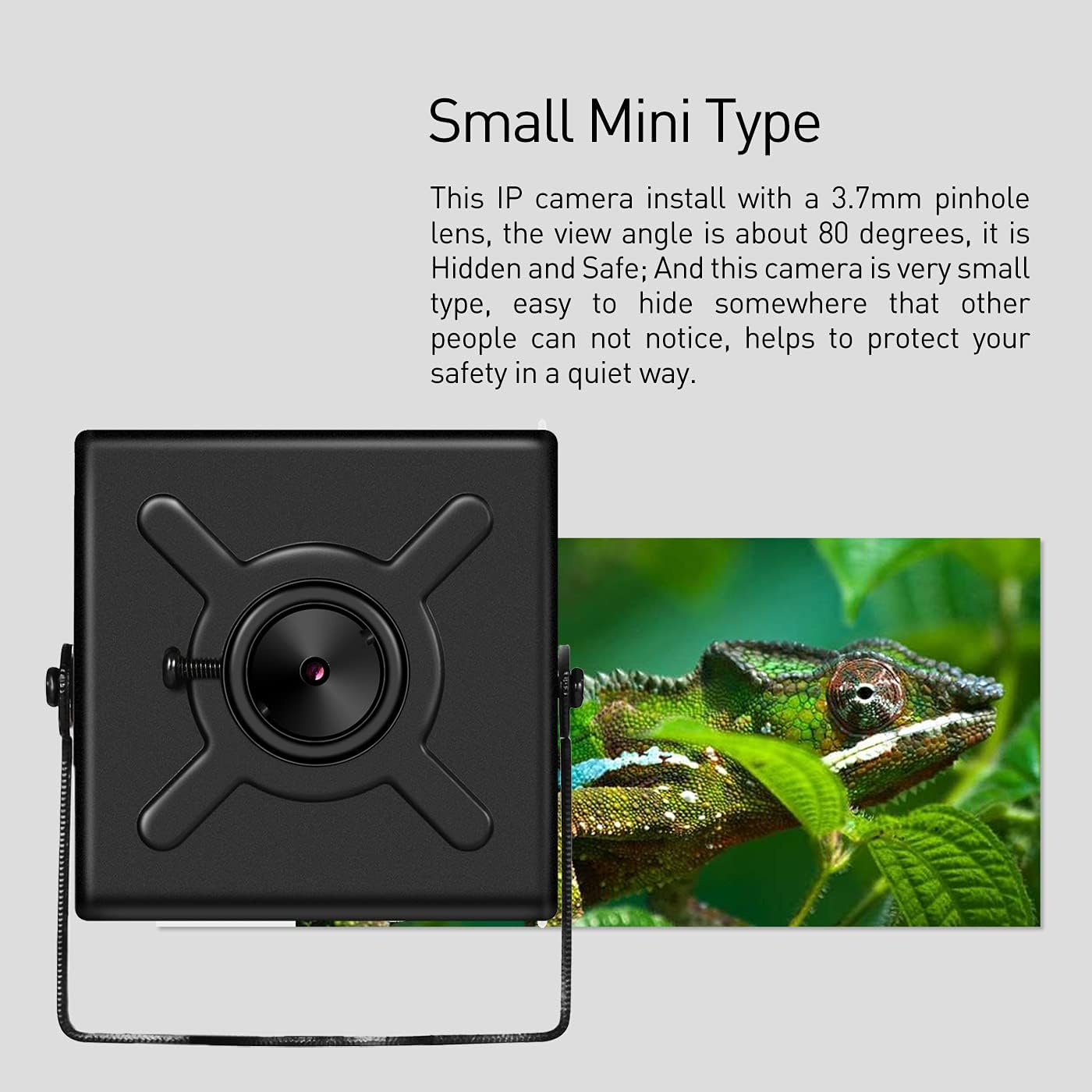 Small mini type IP camera with pinhole lens