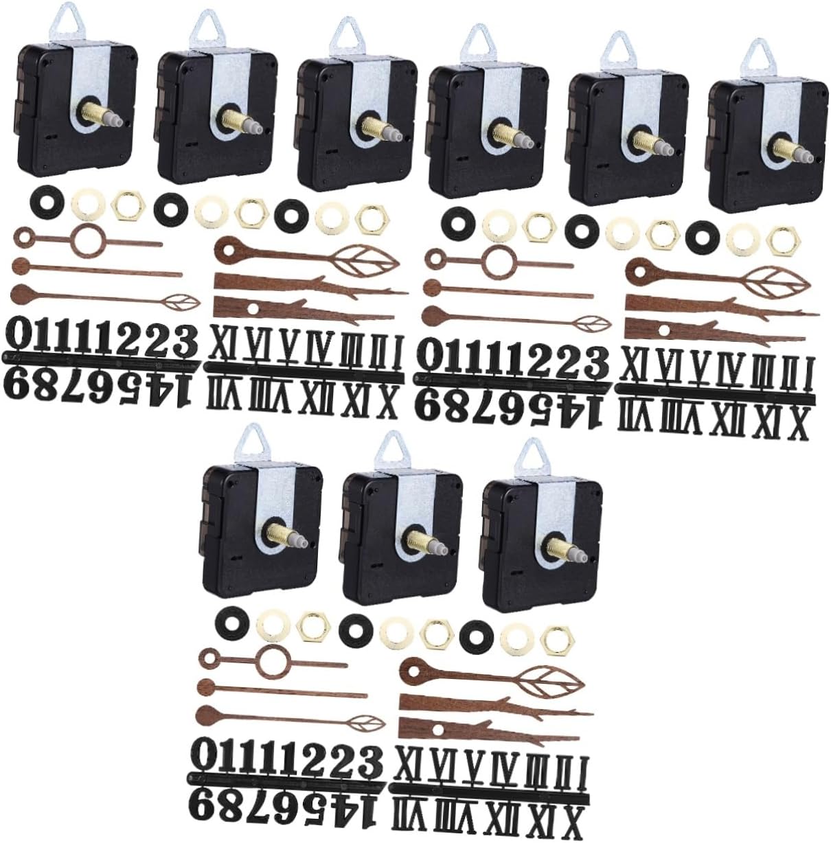 3sets Battery Operated Clock Mechanism Kit Replacement Parts Clock Hands and Motor Wall Parts Chime Movement Assembly