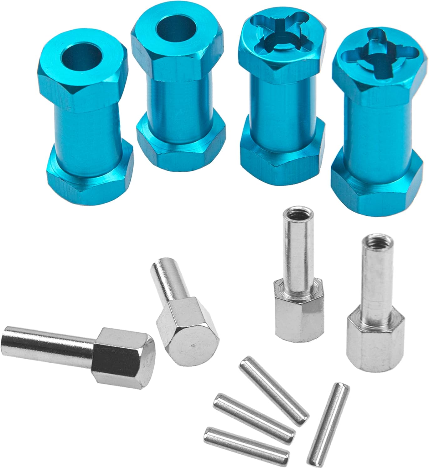 4PCS ShareGoo 12mm Wheel Hex Hub with 25mm Offset Compatible with 1/10 Traxxas Rustler Axial SCX10 Wraith 90046 RC4WD D90 Tamiya CC01 1/10 RC Crawler Car