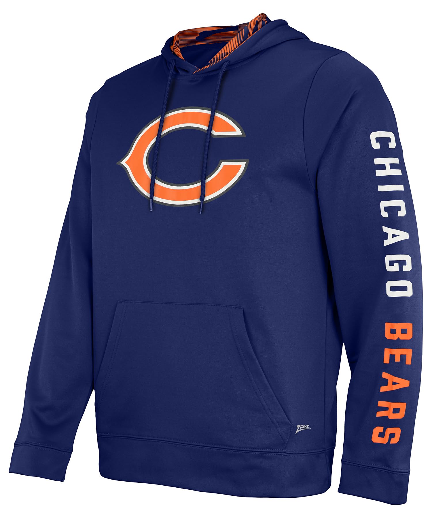 Zubaz NFL Football Men's Solid Team Hoodie with Camo Lined Hood and Sleeve Graphic — view 115