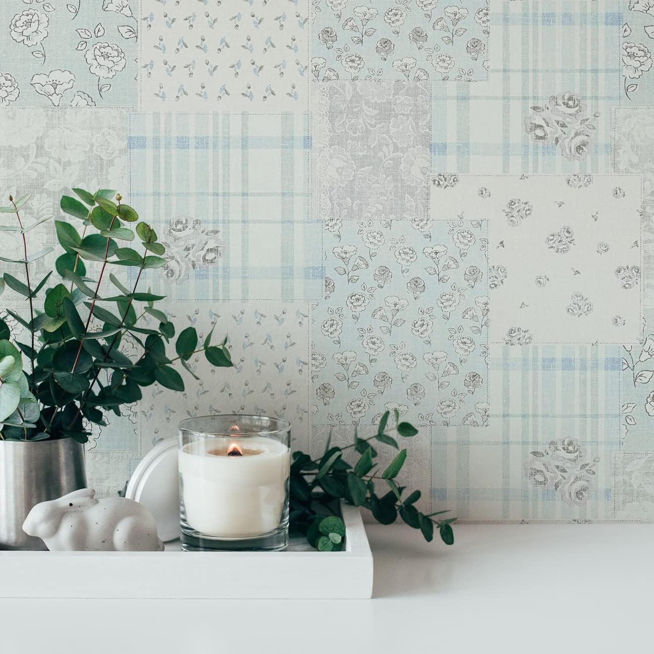 A.S. Création Maison Charme 390664 Non-Woven Wallpaper Patchwork 10.05 m x 0.53 m Made in Germany