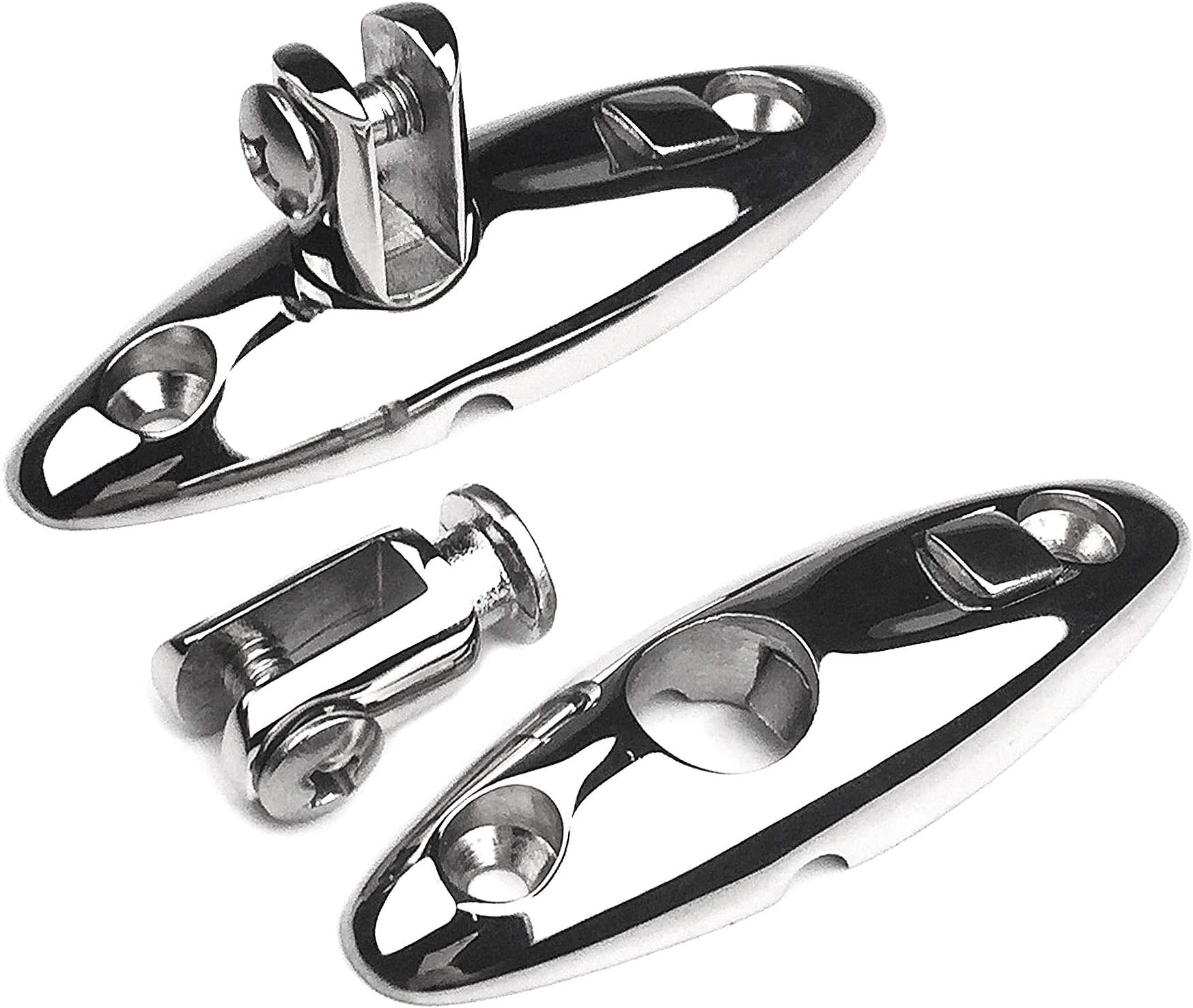 Bimini Top Swivel Hinge Deck Side Mount Quick Release 316 Stainless Steel Pair