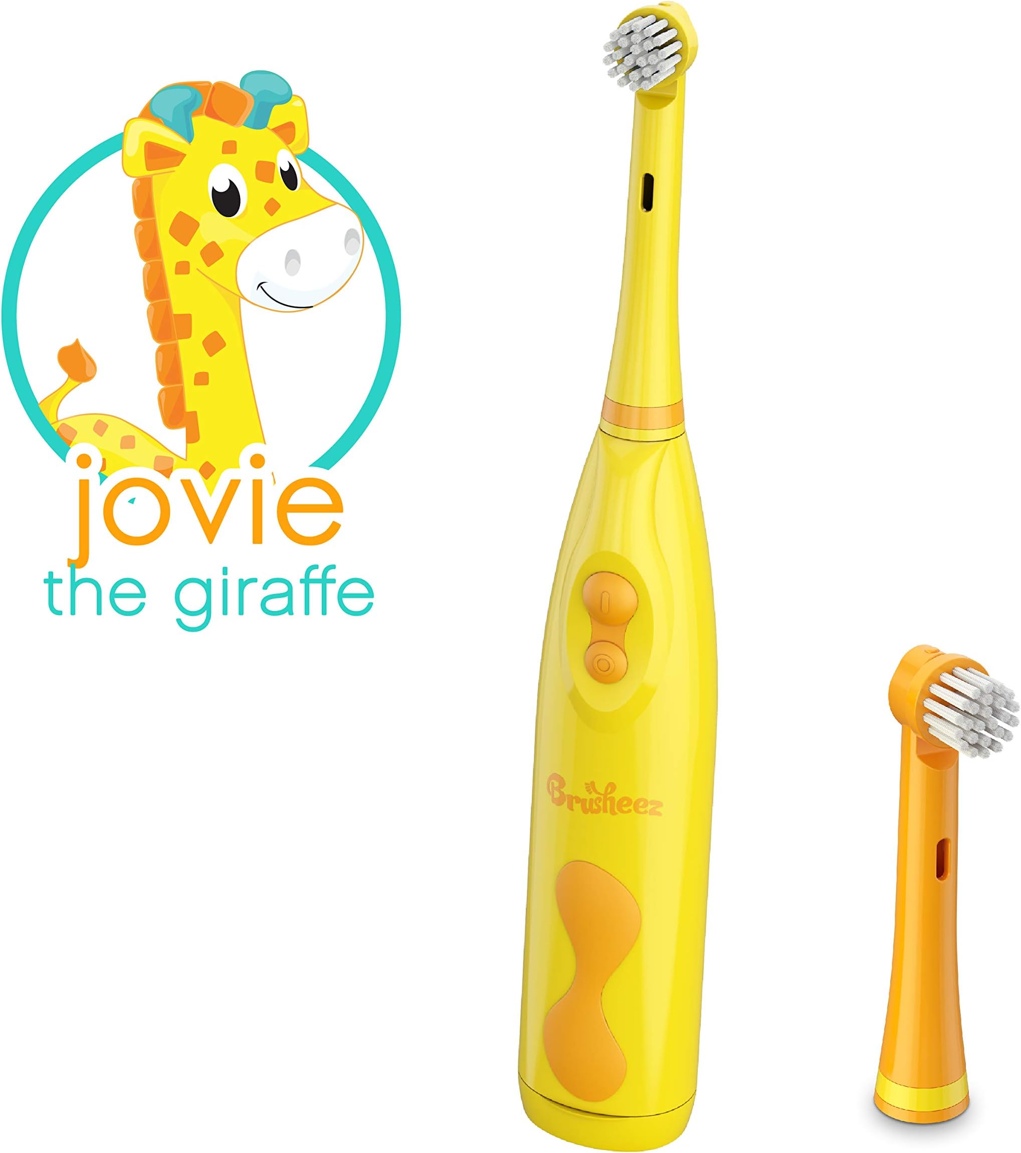 Brusheez® Electronic Toothbrush Replacement Brush Heads 2 Pack (Jovie the Giraffe)