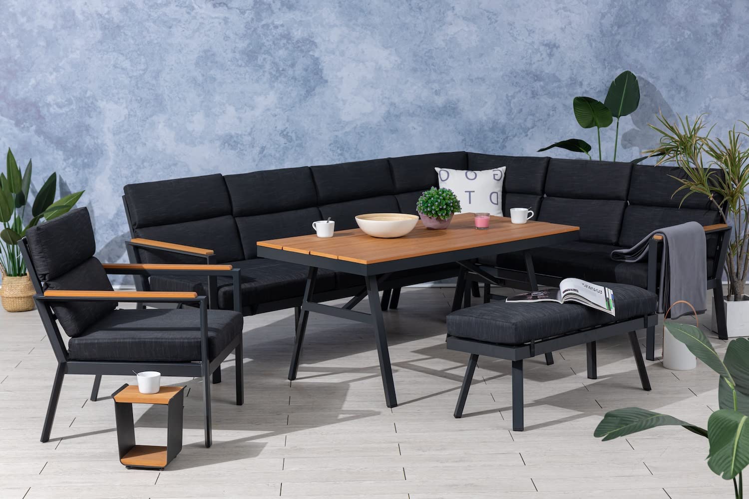 Gardissimo Gartenlounge-Set Nara XL braun rechts Gartenmöbelset Nonwood