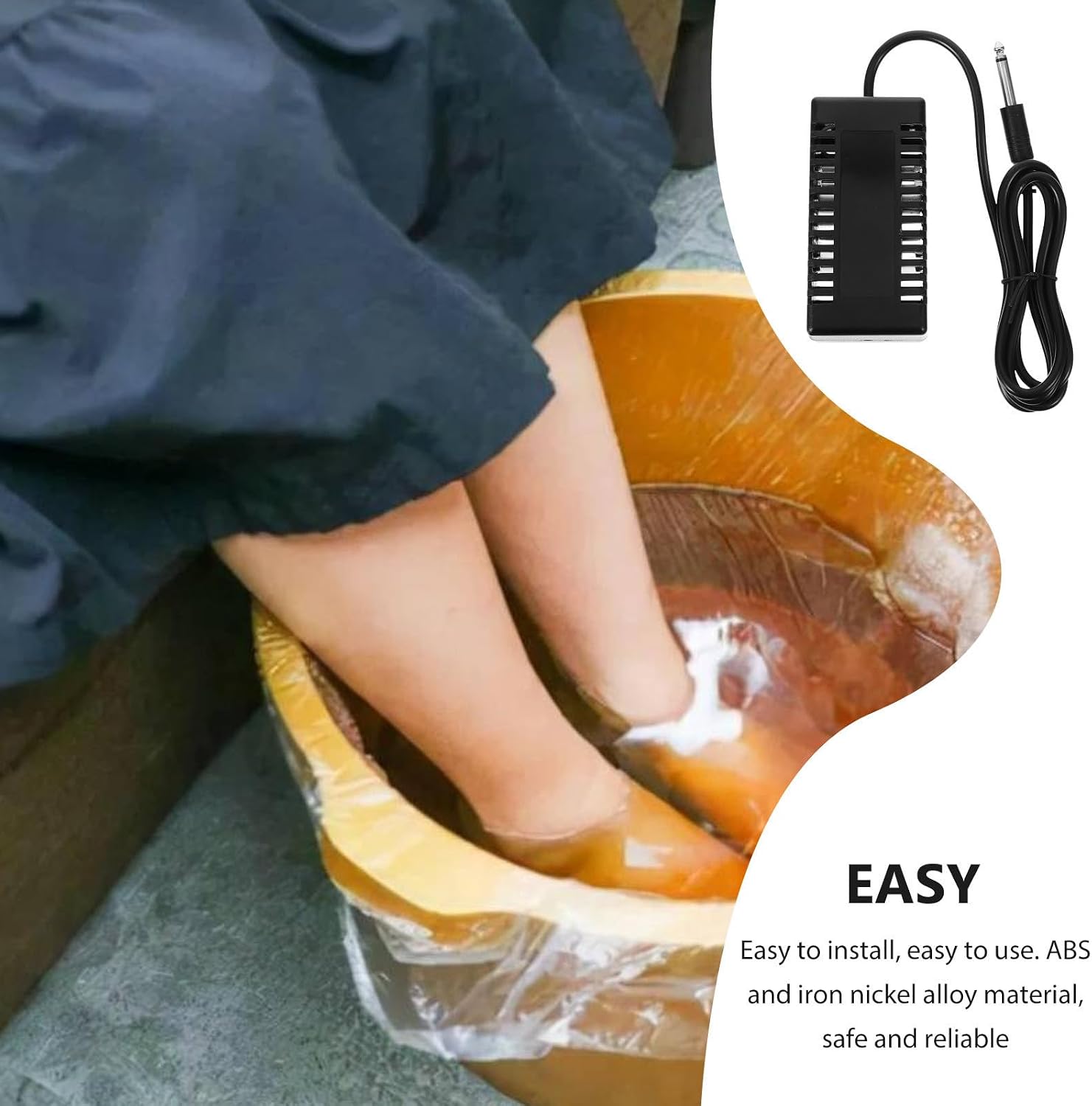 Ionic Foot Spa Replacement Array Coil for Foot Bath Bucket | Abs and Iron Nickel Alloy Build, Black Finish, Easy Install Setup, Reliable Use for Spa Machine Systems