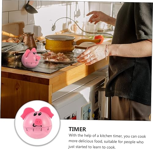 Miniatura 5 de Yardwe Temporizador mecánico de decoración de cocina de cerdo para hornear uso recordatorio de cocina
