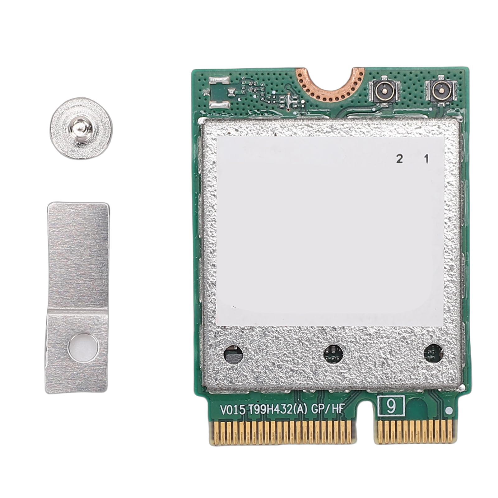 ASHATA WiFi 7 Wireless Karte, QCNCM865 M.2 Netzwerkadapter 5,8 Gbit/s mit Zwei Externen Antennen, für 11 Laptops, Unterstützt 2,4 GHz, 5 GHz, 6 Bänder