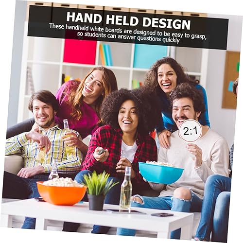 Miniatura 5 de NUOBESTY Tablero de puntuación de 5 piezas, tablero de puntuación blanco, pizarra de borrado en seco, pequeña tableta borrable para pizarras de