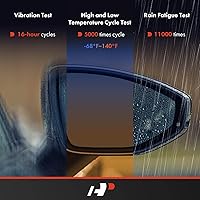 Vista 8 de A-Premium Espejo eléctrico para puerta del lado del conductor, compatible con Toyota Highlander 2008-2013, espejo retrovisor exterior plegable Blanco