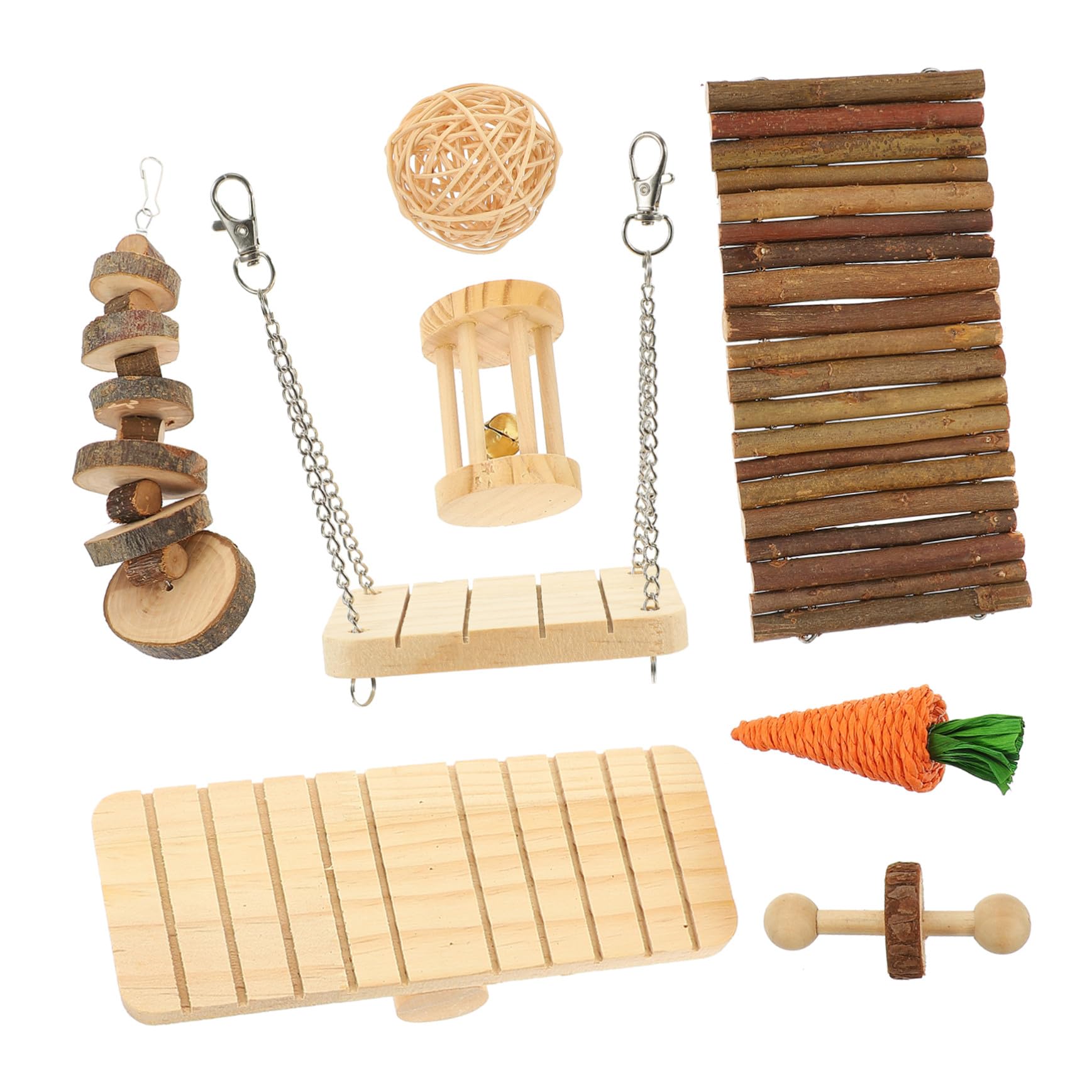 Jouets à Mâcher pour Petits Animaux Jouets Confortants pour Rongeurs Hamsters et Cochons Accessoires Durables pour Cage