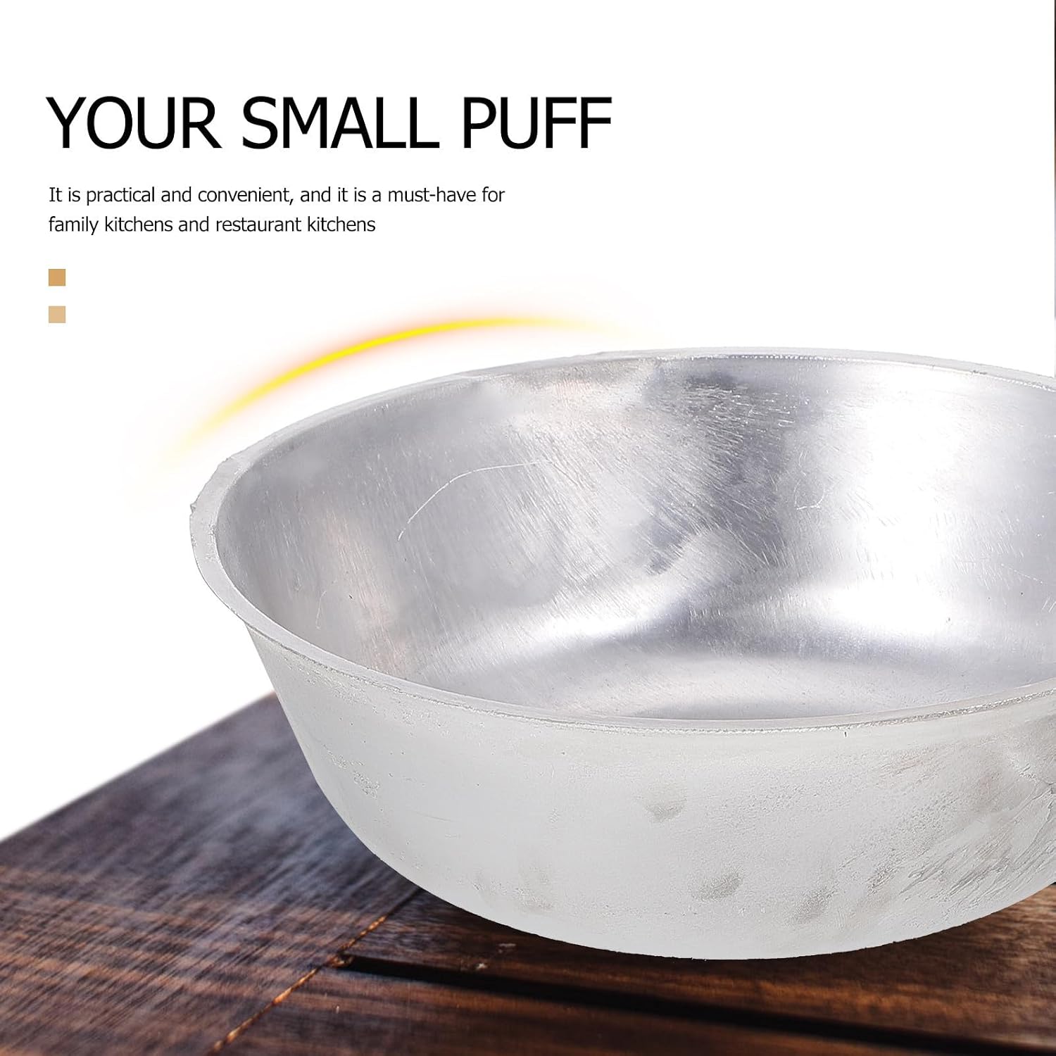 Luxshiny Aluminum Kitchen Water Scoop with Creative Handle, Environmentally Friendly and Easy to Clean Household Ladle for Kitchen and Restaurant Use, Silver High Capacity Scoop