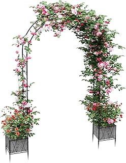 10 Wall Trellis Ideas for Climbing Flowers in Small Gardens 65 Garden Arch Arbor Trellis with Planter Boxes 8.2 Ft Metal Arch Trellis f...