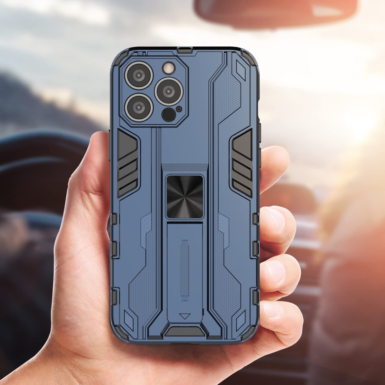 Funda para Xiaomi Redmi Note 15 Pro 5G, Carcasa Antigolpes con Soporte anular metálico, Case Protectora de Grado Militar, Azul — view 375