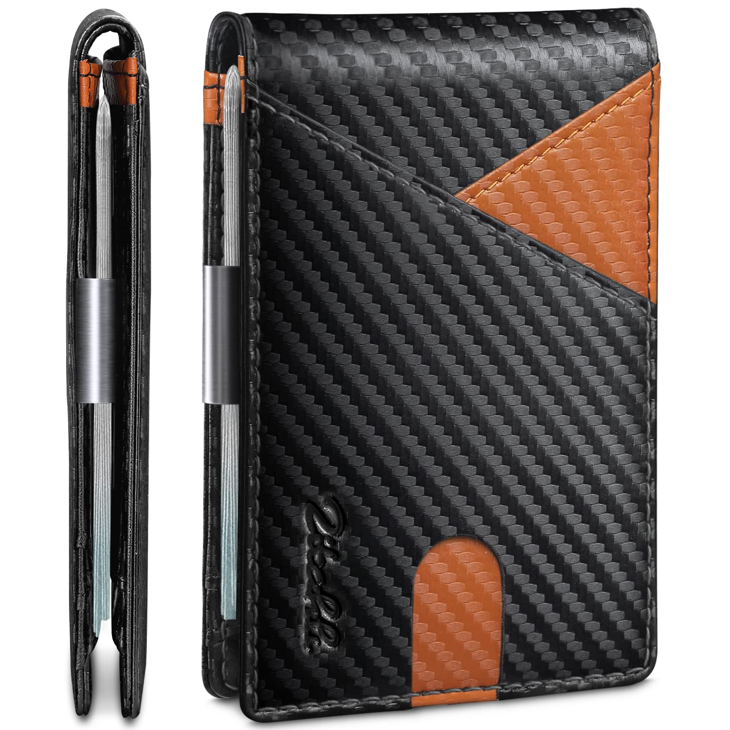 Zitahli Slim Wallet for Men,RFID Blocking Leather Bifold with Money Clip | Minimalist Front Pocket Design, Holds 12 Cards, RFID Protection, Gifts for Men on Birthdays, Father’s Day, and Christmas