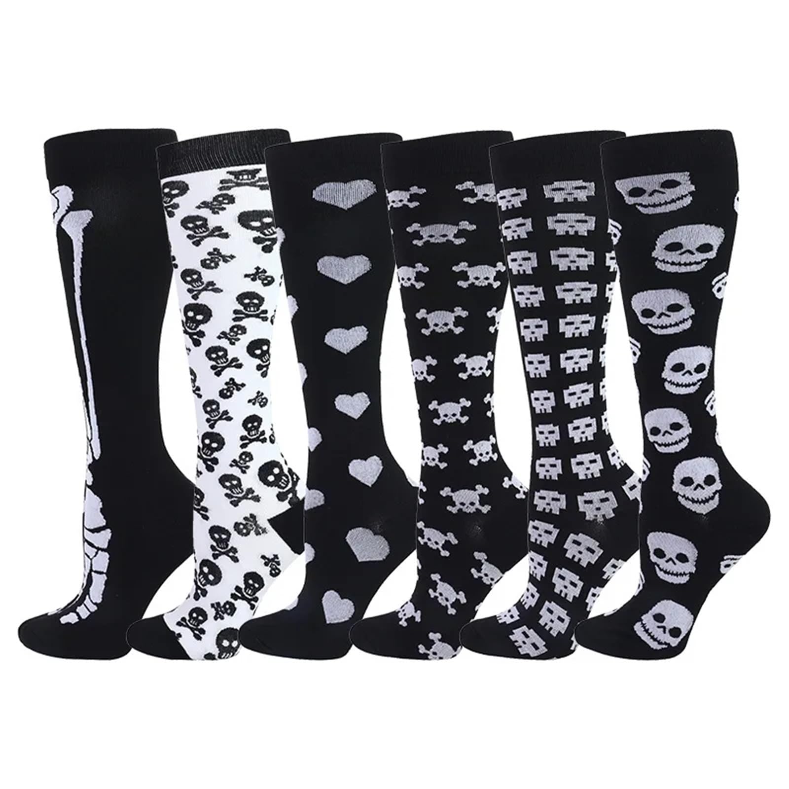 Chaussette De Contention Homme Chaussettes de Compression for Leggings Running Pressure Soccer Chaussettes Unisexes for Adultes Édition Network Red Pressure Nurse Men Sock(ANS006-36,S-M)