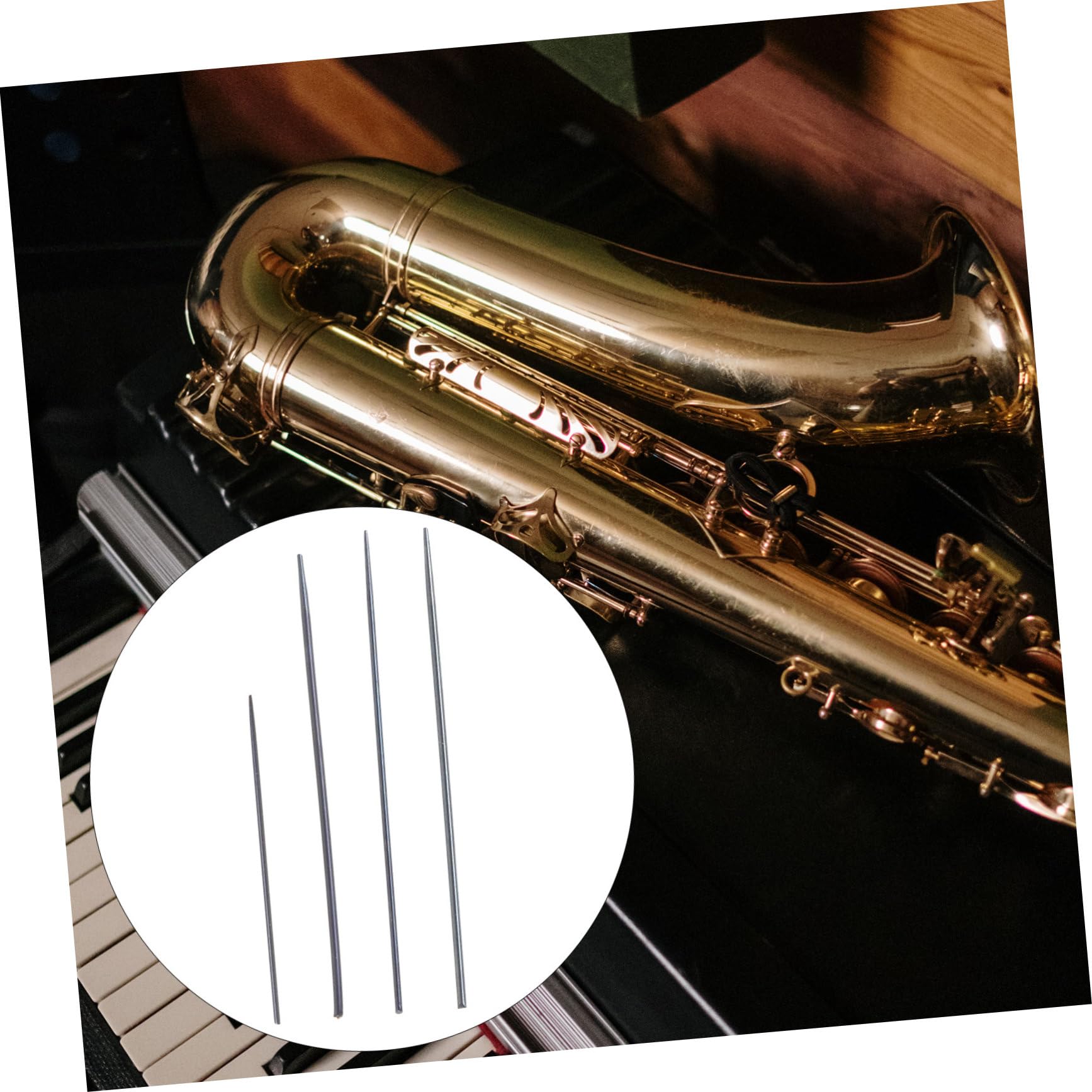 VANZACK 8pcs Saxophone Repair Needles Flexible Spring Tools for Easy Instrument Maintenance for Beginners and Enthusiasts Sound Enhancement and Simple Installation