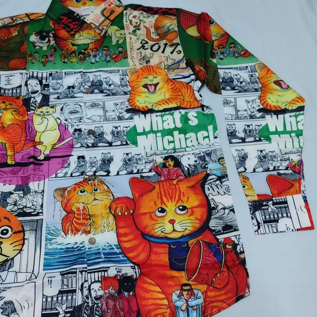 Amazon.co.jp: 込 RYLL & CO ホワッツマイケル Lサイズ 長袖シャツ