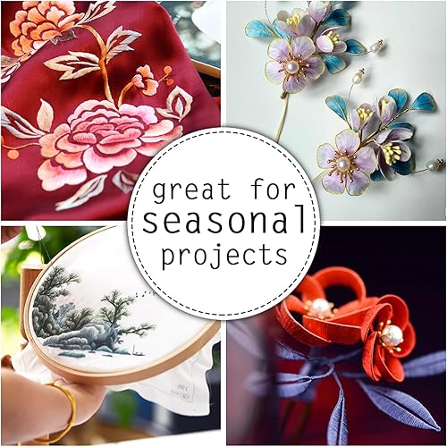 Miniatura 6 de MINGGUXIUYI Natural 100% Mulberry Silk Handmade Embroidery Thread Cross Stitch Threads Friendship Bracelets Floss Crafts Floss 120 Yards Each in 8