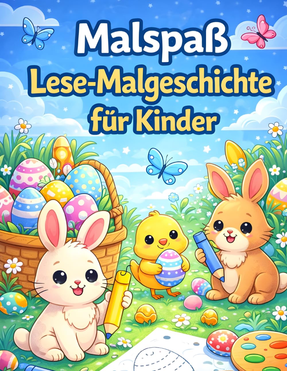 Lia und das flüsternde Osterei: Lese-Malgeschichte mit Ausmalbildern, Oster-Malspaß und Rätseln für Kinder ab 5 Jahren