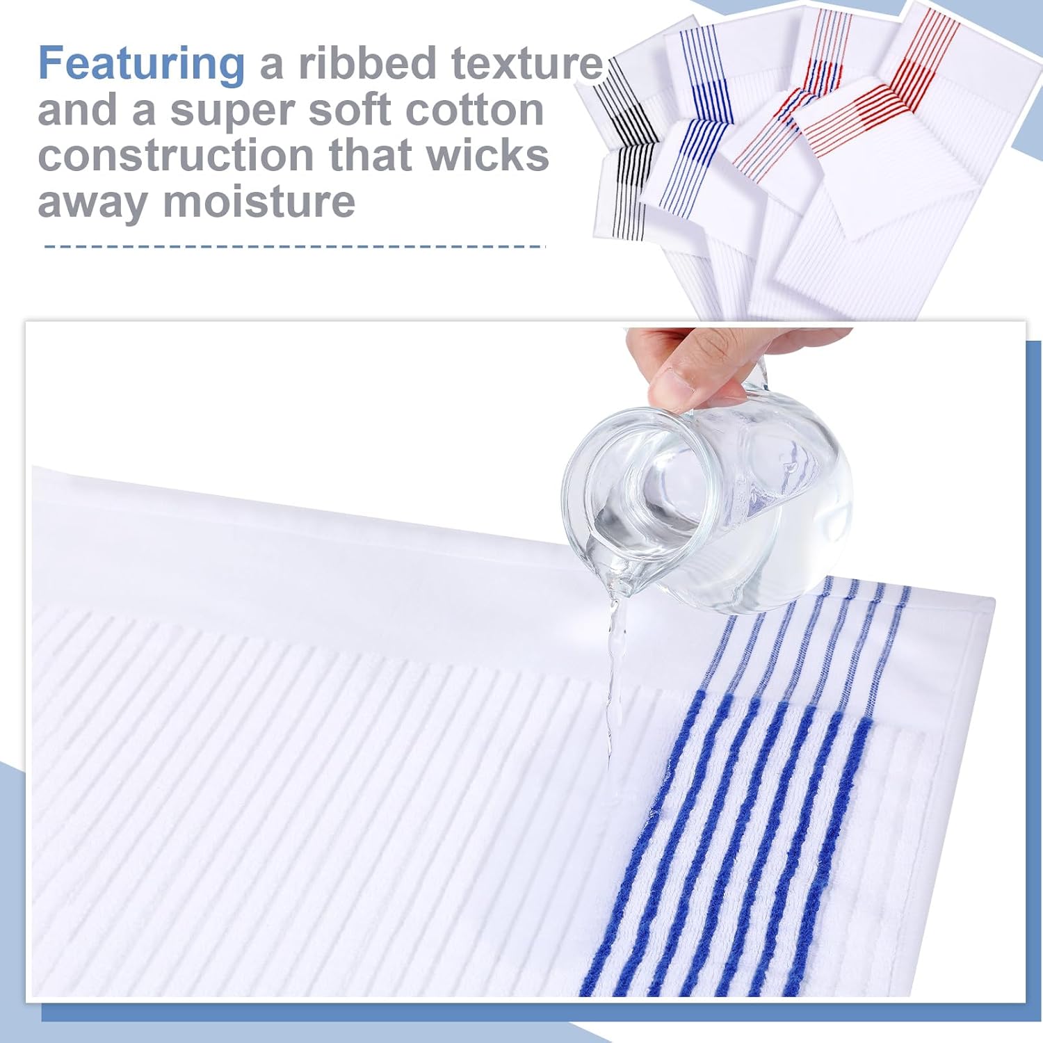 Mixweer Caddy Golf Towel 22" x 42" Large Caddy Towel Camping Sport Towels Cotton Soft Towels for Man Golf Lovers