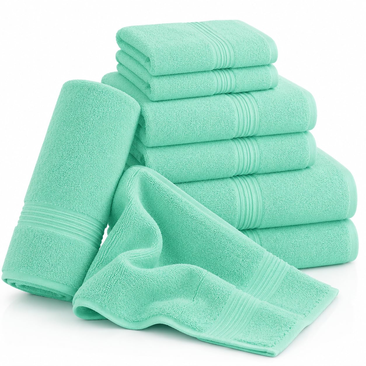 Nod Off Luxury 100% Egyptian Ring Spun Cotton Towels 600GSM | Super Soft Highly Absorbent Hotel Quality | Bath Sheet 80x140cm | Mint | Pack of 1