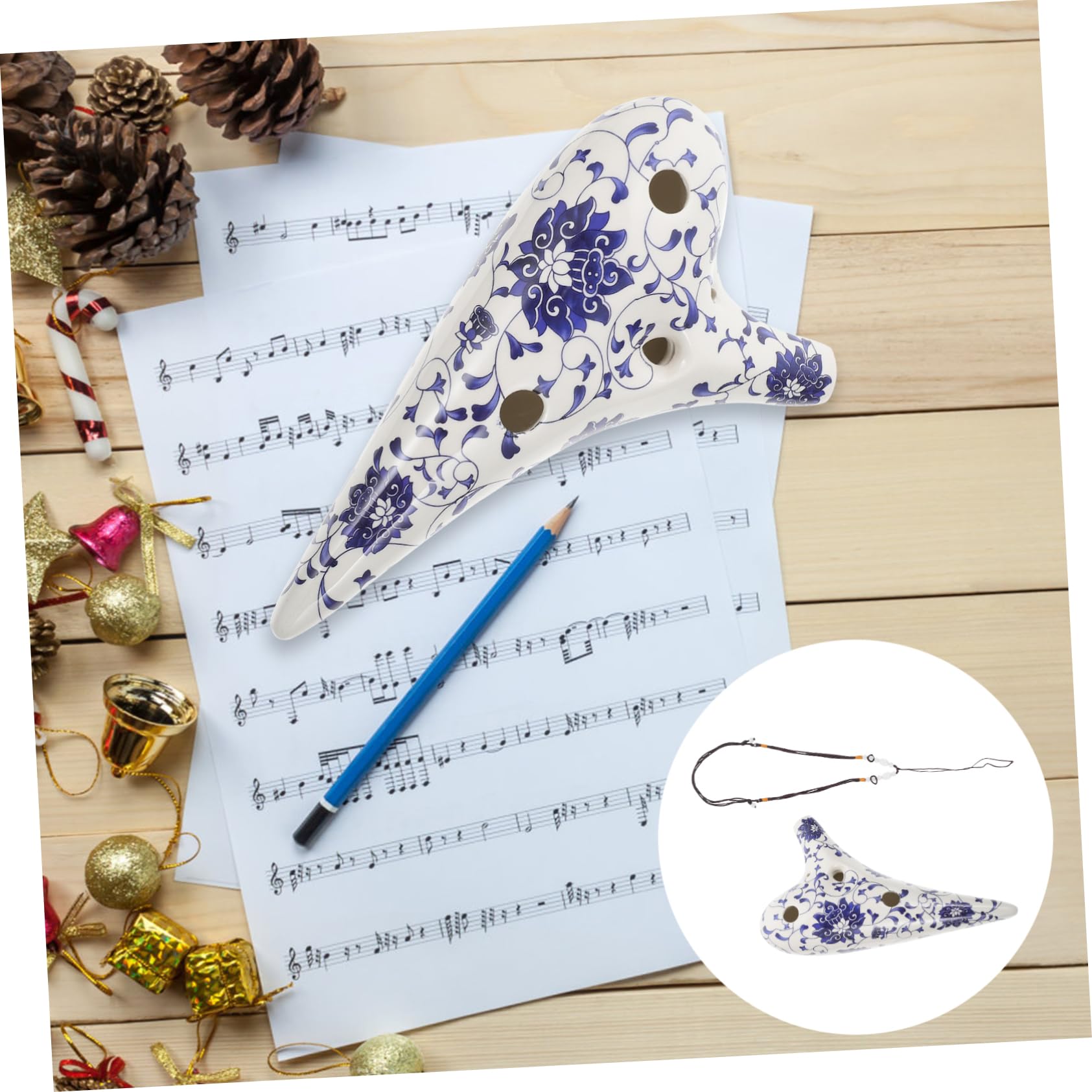 TOYANDONA Ocarina De Cerámica Huecos Para Principiantes Instrumento Musical Para Niño Niña Sonido y Transparente Para Práctica Musical