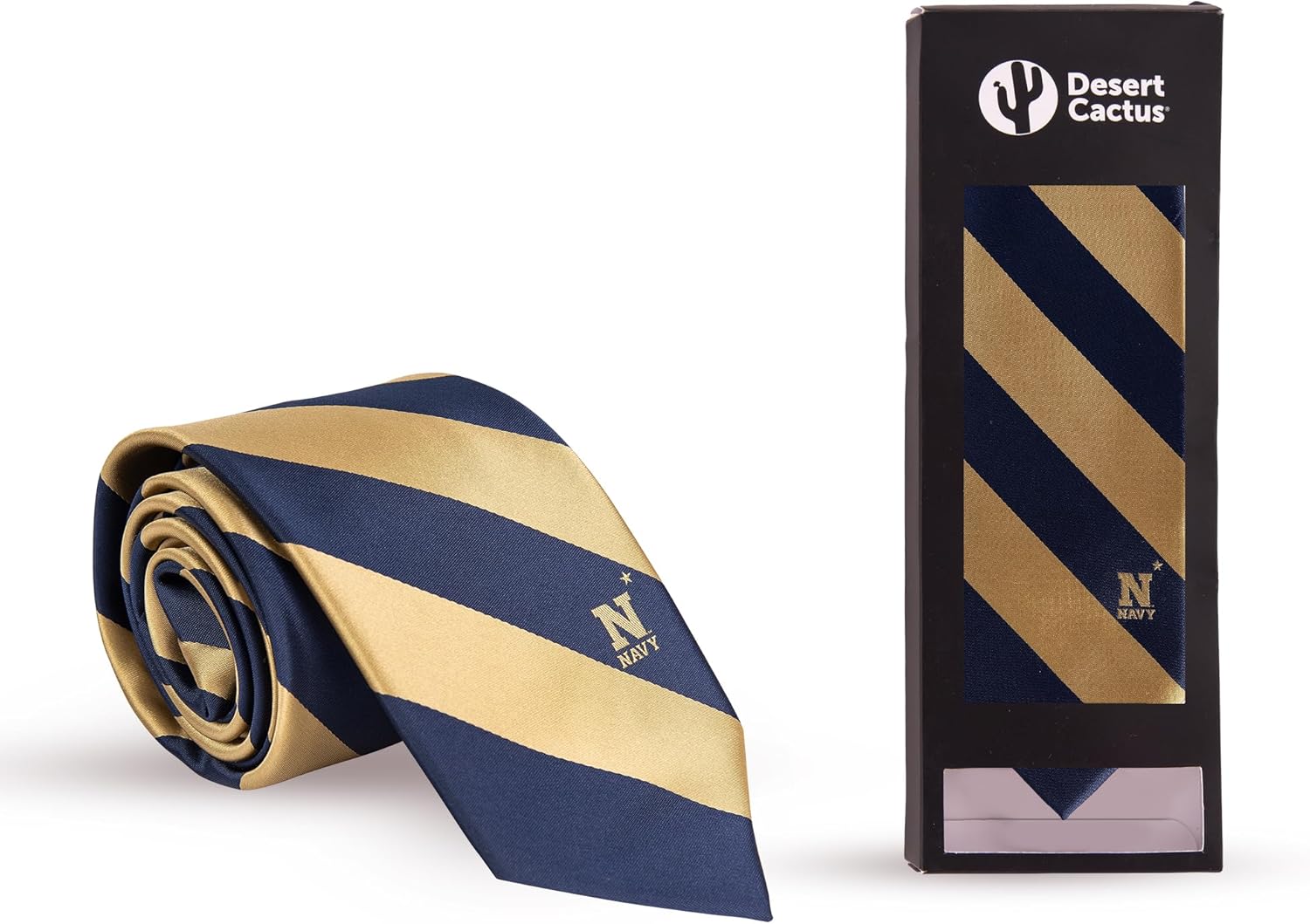 Desert Cactus United States Naval Academy Neck Tie USNA Midshipmen 100% Polyester Necktie with Logo, Officially Licensed - Image 4