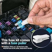 Vista 2 de JOREST Kit surtido de 30 fusibles de automóvil mini y estándar, 15 fusibles de hoja mini para automóvil + 15 fusibles automáticos estándar